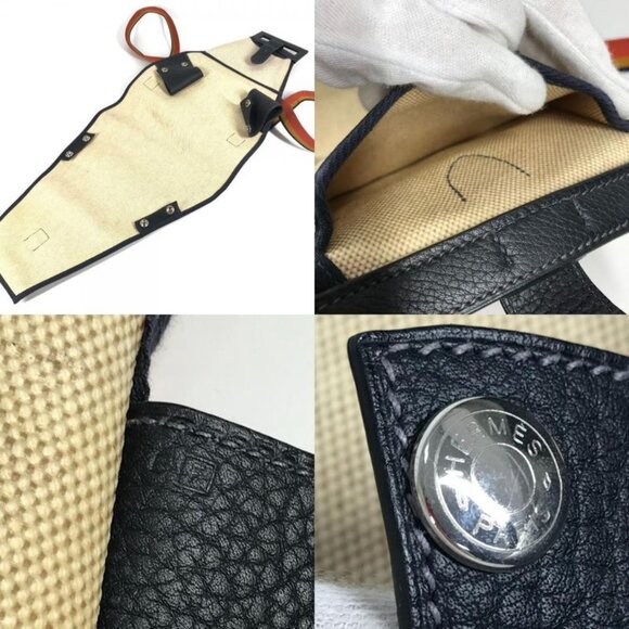 Hermes Backpack Backpack Toile Ashe Beige main image 6